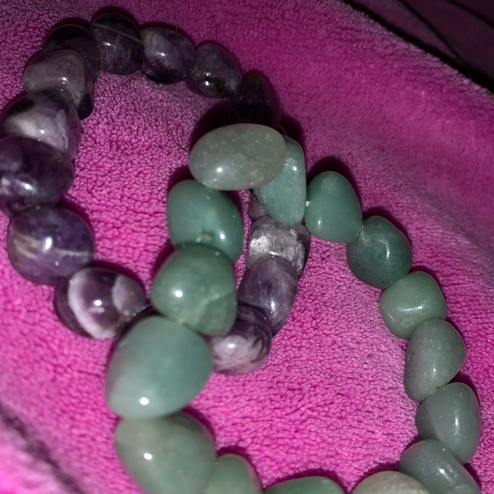 2 fake rock bracelets